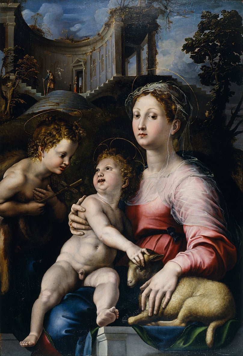 La Madonna Col Bambino E San Giovanni Battista